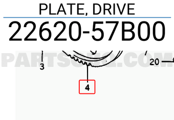 Suzuki 2262057B00 PLATE, DRIVE