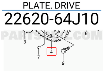 Suzuki 2262064J10 PLATE, DRIVE
