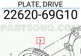 Suzuki 2262069G10 PLATE, DRIVE