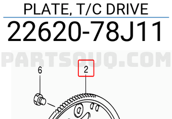 Suzuki 2262078J11 PLATE, T/C DRIVE