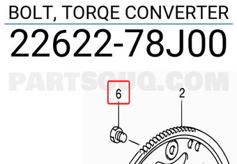 Suzuki 2262278J00 BOLT, TORQE CONVERTER