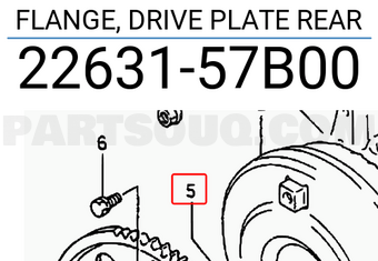 Suzuki 2263157B00 FLANGE, DRIVE PLATE REAR