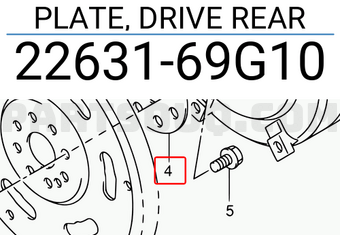 Suzuki 2263169G10 PLATE, DRIVE REAR