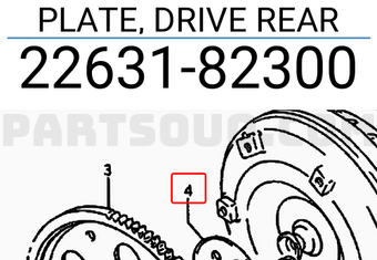 Suzuki 2263182300 PLATE, DRIVE REAR