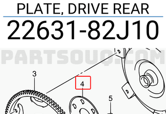 Suzuki 2263182J10 PLATE, DRIVE REAR