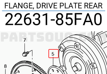 Suzuki 2263185FA0 FLANGE, DRIVE PLATE REAR