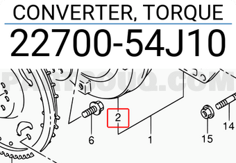 Suzuki 2270054J10 CONVERTER, TORQUE