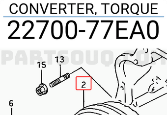 Suzuki 2270077EA0 CONVERTER, TORQUE