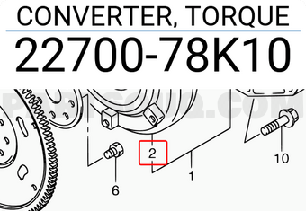 Suzuki 2270078K10 CONVERTER, TORQUE