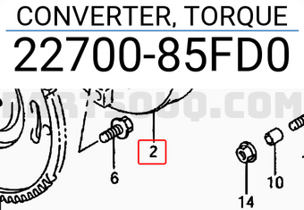 Suzuki 2270085FD0 CONVERTER, TORQUE