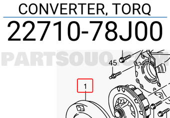 Suzuki 2271078J00 CONVERTER, TORQ