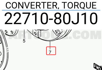 Suzuki 2271080J10 CONVERTER, TORQUE