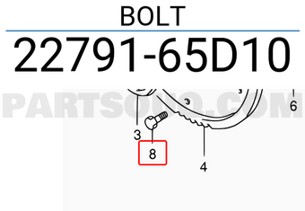 Suzuki 2279165D10 BOLT