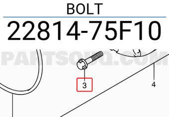 Suzuki 2281475F10 BOLT