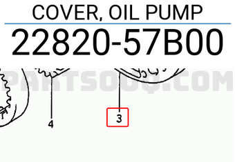 Suzuki 2282057B00 COVER, OIL PUMP