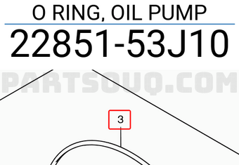 Suzuki 2285153J10 O RING, OIL PUMP