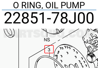 Suzuki 2285178J00 O RING, OIL PUMP