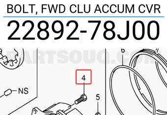 Suzuki 2289278J00 BOLT, FWD CLU ACCUM CVR