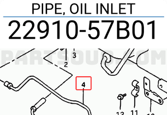Suzuki 2291057B01 PIPE, OIL INLET