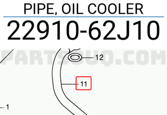 Suzuki 2291062J10 PIPE, OIL COOLER