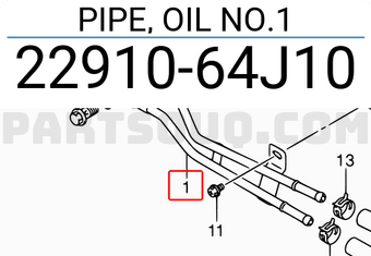 Suzuki 2291064J10 PIPE, OIL NO.1
