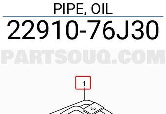 Suzuki 2291076J30 PIPE, OIL