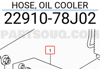 Suzuki 2291078J02 HOSE, OIL COOLER