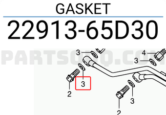 Suzuki 2291365D30 GASKET