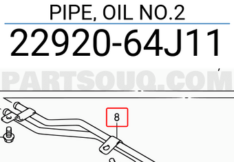 Suzuki 2292064J11 PIPE, OIL NO.2