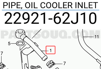 Suzuki 2292162J10 PIPE, OIL COOLER INLET