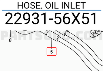 Suzuki 2293156X51 HOSE, OIL INLET