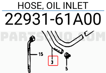 Suzuki 2293161A00 HOSE, OIL INLET