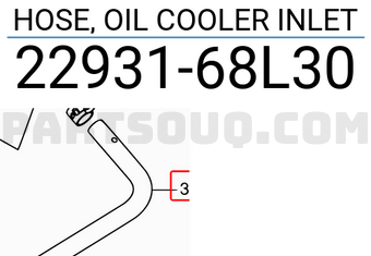Suzuki 2293168L30 HOSE, OIL COOLER INLET