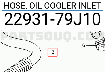 Suzuki 2293179J10 HOSE, OIL COOLER INLET