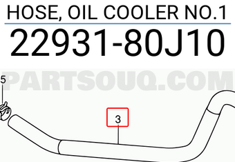 Suzuki 2293180J10 HOSE, OIL COOLER NO.1