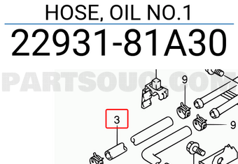 Suzuki 2293181A30 HOSE, OIL NO.1