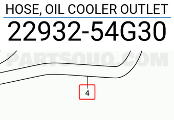Suzuki 2293254G30 HOSE, OIL COOLER OUTLET