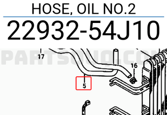 Suzuki 2293254J10 HOSE, OIL NO.2