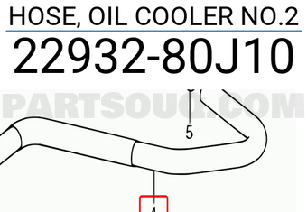 Suzuki 2293280J10 HOSE, OIL COOLER NO.2