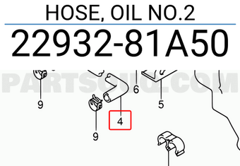 Suzuki 2293281A50 HOSE, OIL NO.2