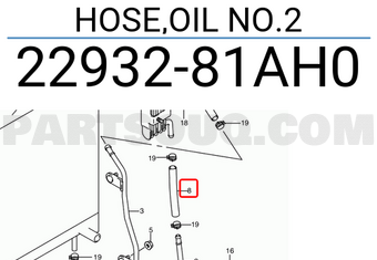 Suzuki 2293281AH0 HOSE,OIL NO.2