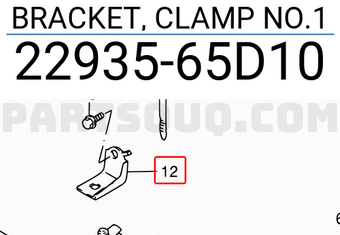 Suzuki 2293565D10 BRACKET, CLAMP NO.1