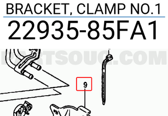 Suzuki 2293585FA1 BRACKET, CLAMP NO.1
