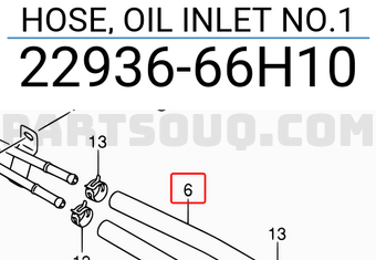 Suzuki 2293666H10 HOSE, OIL INLET NO.1