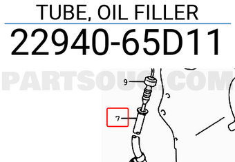 Suzuki 2294065D11 TUBE, OIL FILLER