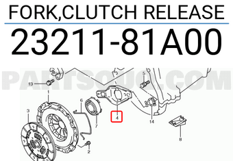Suzuki 2321181A00 FORK,CLUTCH RELEASE