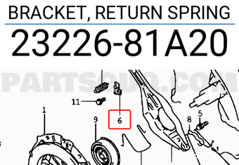 Suzuki 2322681A20 BRACKET, RETURN SPRING