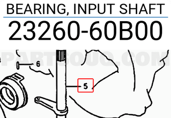 Suzuki 2326060B00 BEARING, INPUT SHAFT