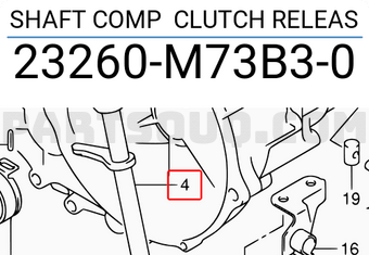 Suzuki 23260M73B30 SHAFT COMP CLUTCH RELEAS