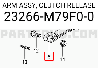 Suzuki 23266M79F00 ARM ASSY, CLUTCH RELEASE
